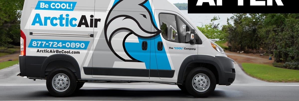 Arctic Air van wrap transformation by WrapMasters