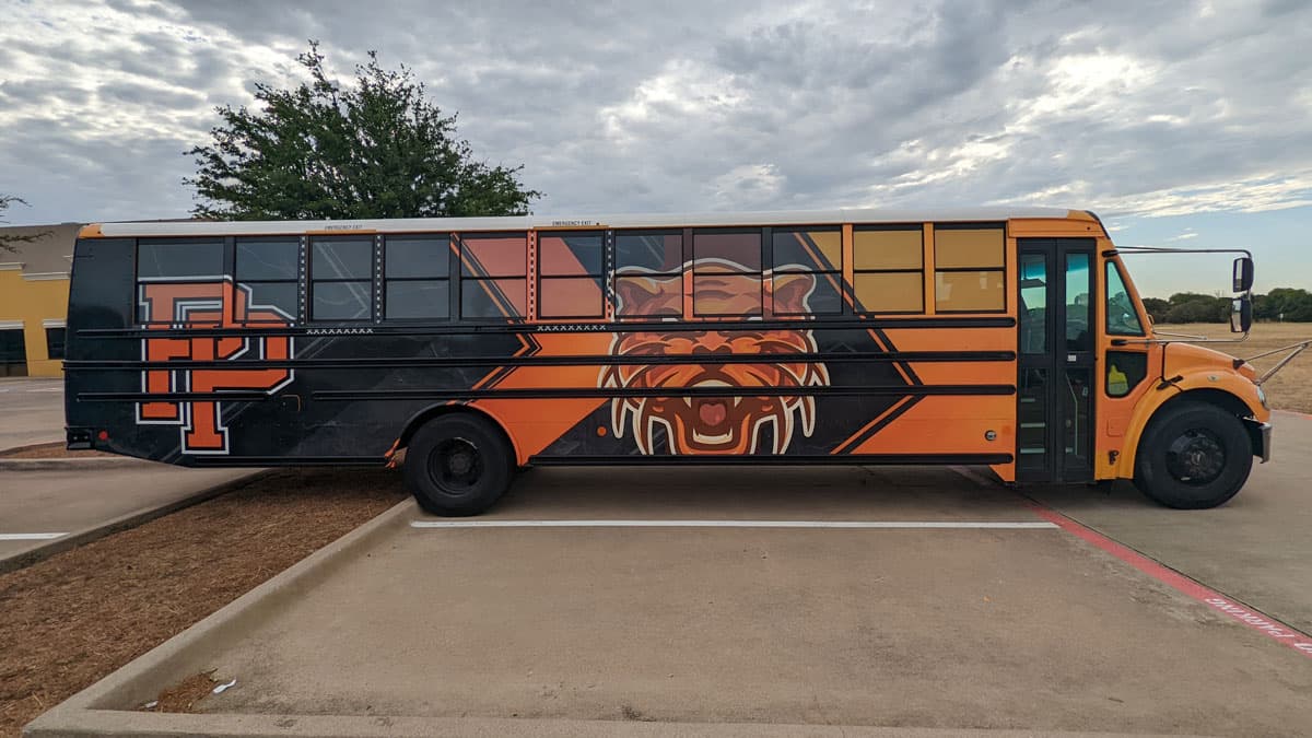 Pilot Point ISD activity bus wrap by WrapMasters