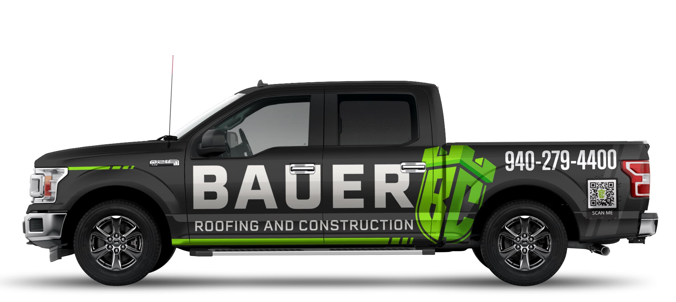 Construction truck wrap by WrapMasters