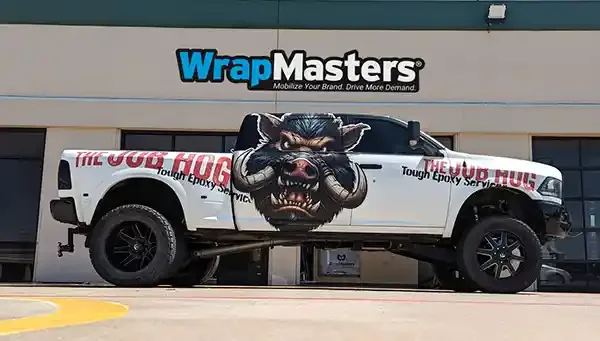 The Job Hog branded vehicle after WrapMasters complete rebrand
