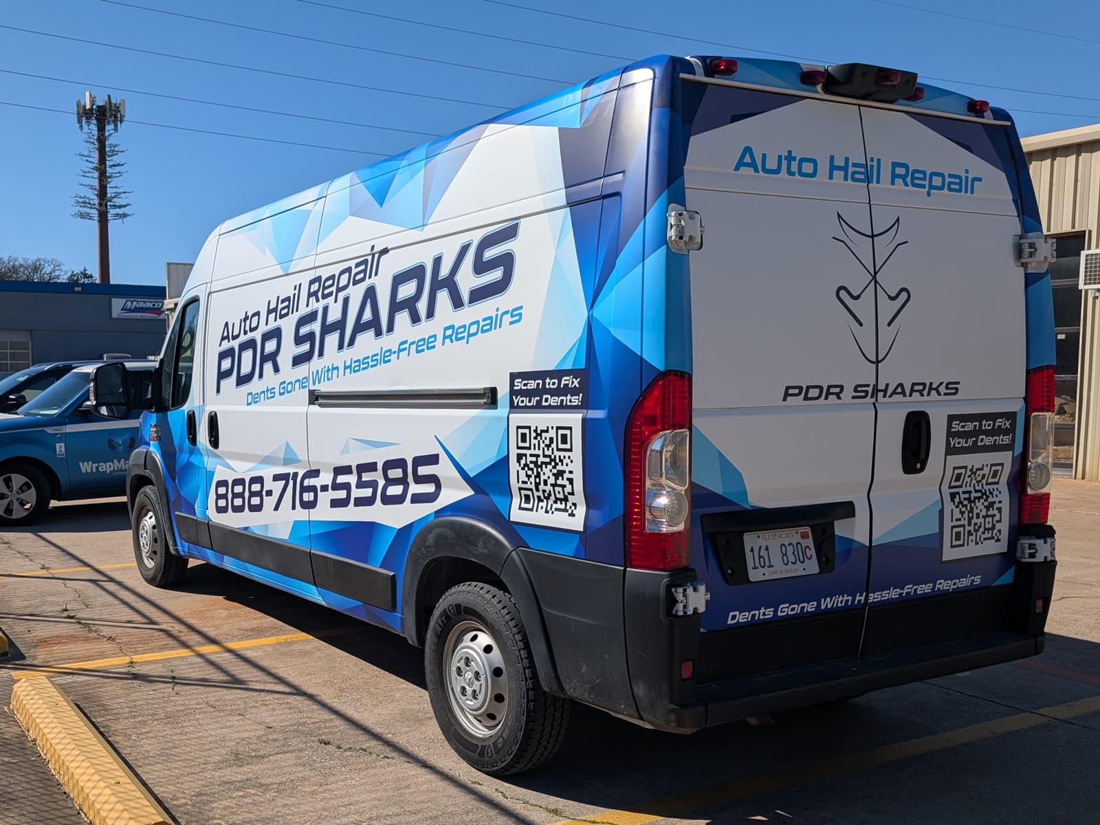 PDR Sharks van wrap detail by WrapMasters