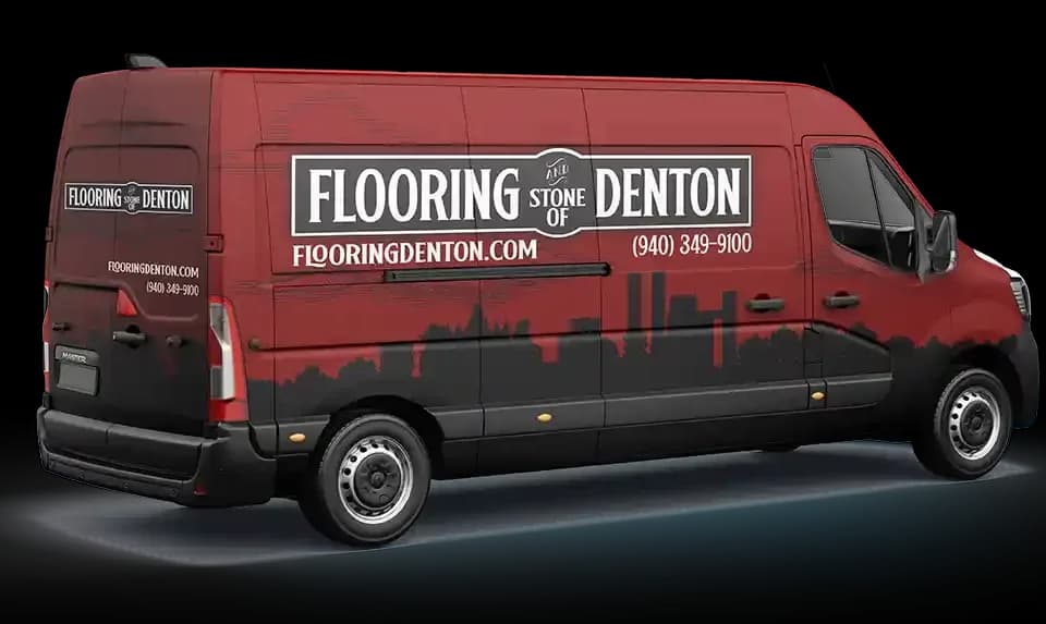 Commercial flooring company van wrap by WrapMasters