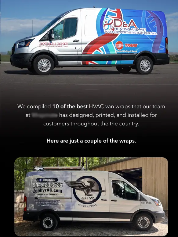 10 best HVAC Van Wraps