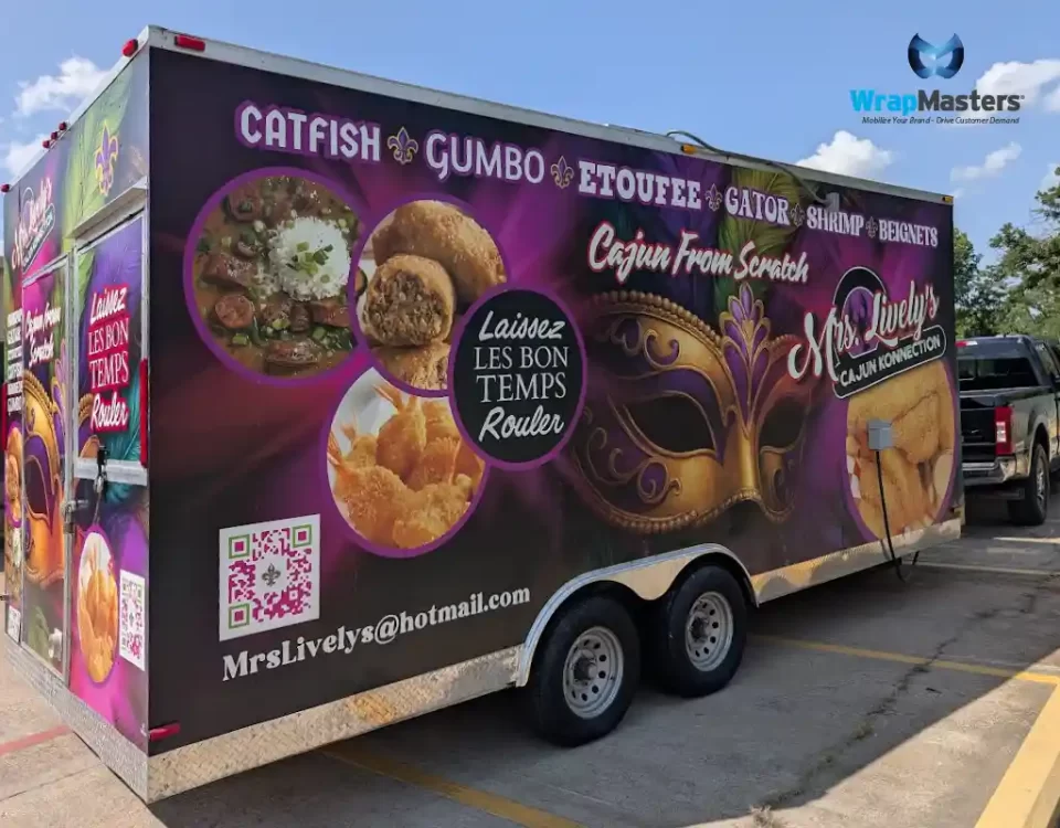 custom food trailer wrap denton texas