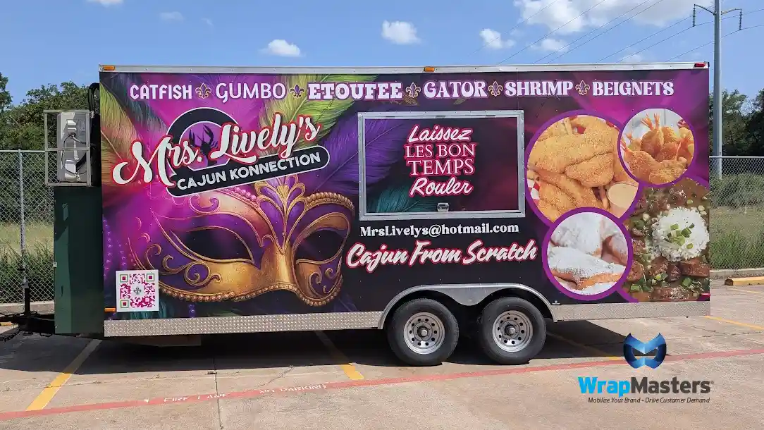 food trailer wrap mrs livelys denton texas