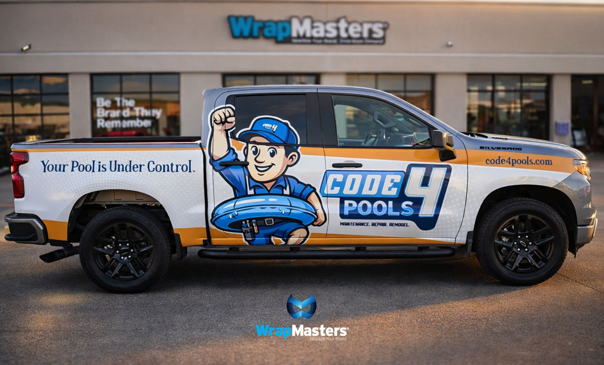Code 4 Pools Truck Wrap