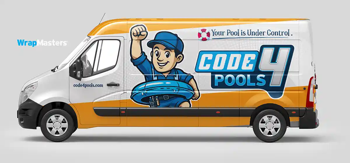 Code 4 Pool Van Wrap