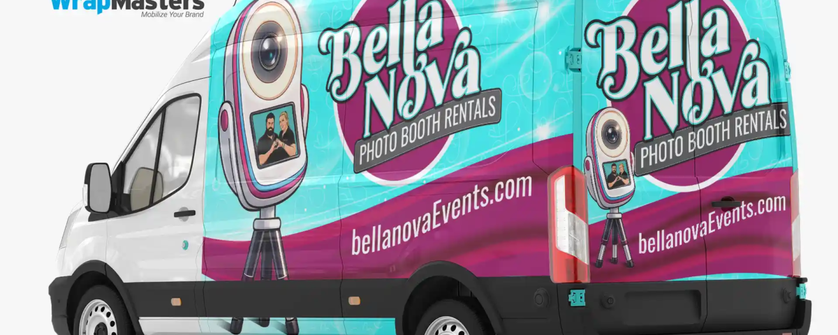 bellanova photo booth van wrap