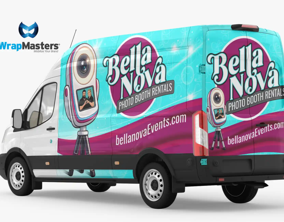 bellanova photo booth van wrap